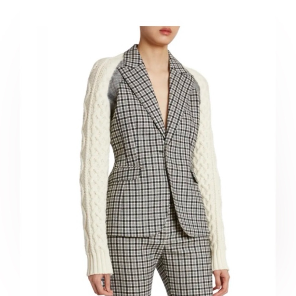 Altuzarra Plaid Wool Jacket/Blazer